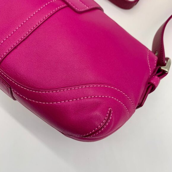 Coach Pink Leather Vintage Soho Pocket Flap Shoulder Bag  1446 - Picture 7 of 11